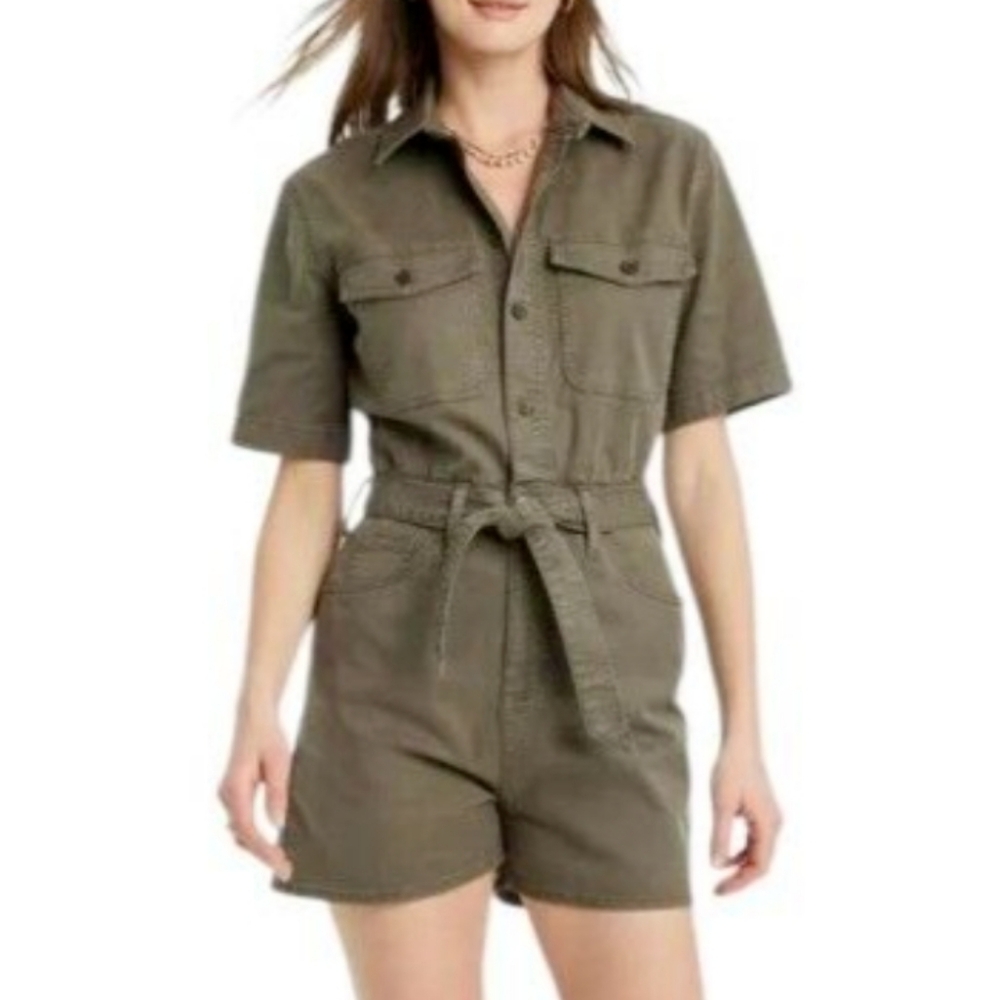 NWT Universal Thread Olive Green Romper Size 12